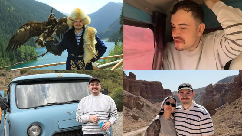 Французский турист в восторге от уникальных автобусов в Алматинской области