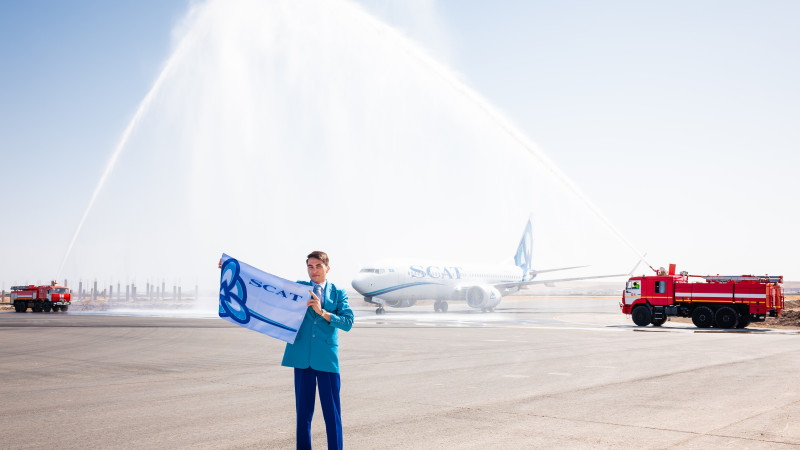 Шымкент пополнил авиапарк: прибытие нового Boeing 737 MAX 8 для местной авиакомпании