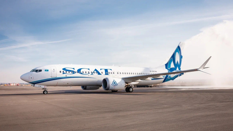 SCAT Airlines: Новый Boeing 737 MAX 8 приземлился в Шымкент