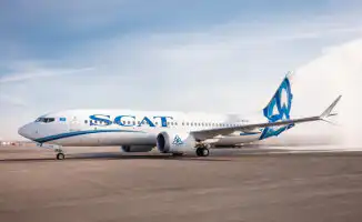SCAT Airlines: Новый Boeing 737 MAX 8 приземлился в Шымкент