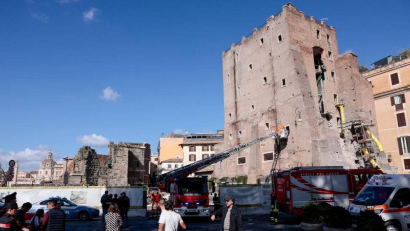 Частичное обрушение Torre dei Conti в Риме: пострадавшие