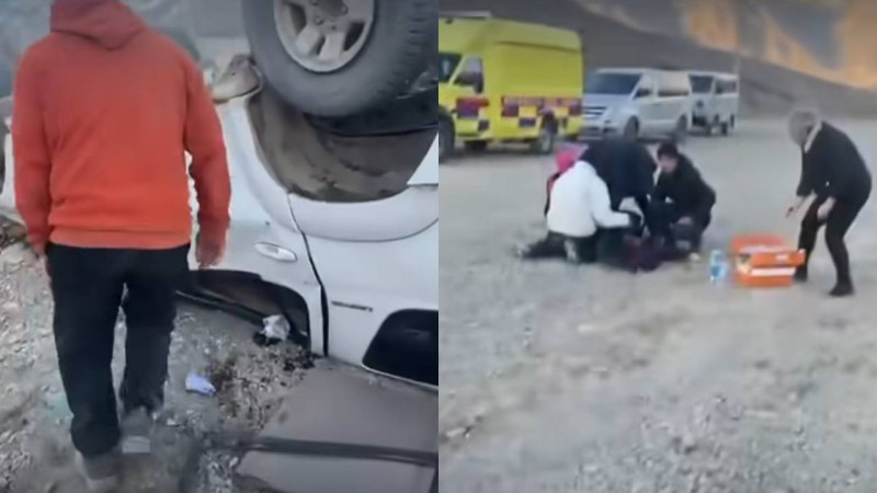 Страшное ДТП в нацпарке Кольсай: один человек погиб в перевернувшемся автомобиле с иностранцами