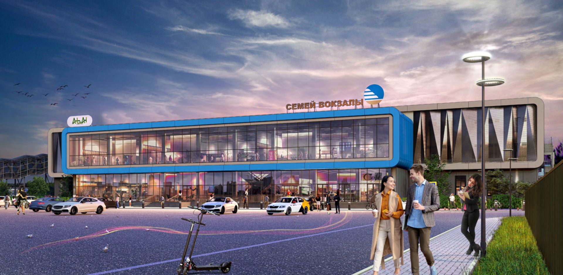 Архитектурный рендер: как будет выглядеть новый современный вокзал на станции Семей